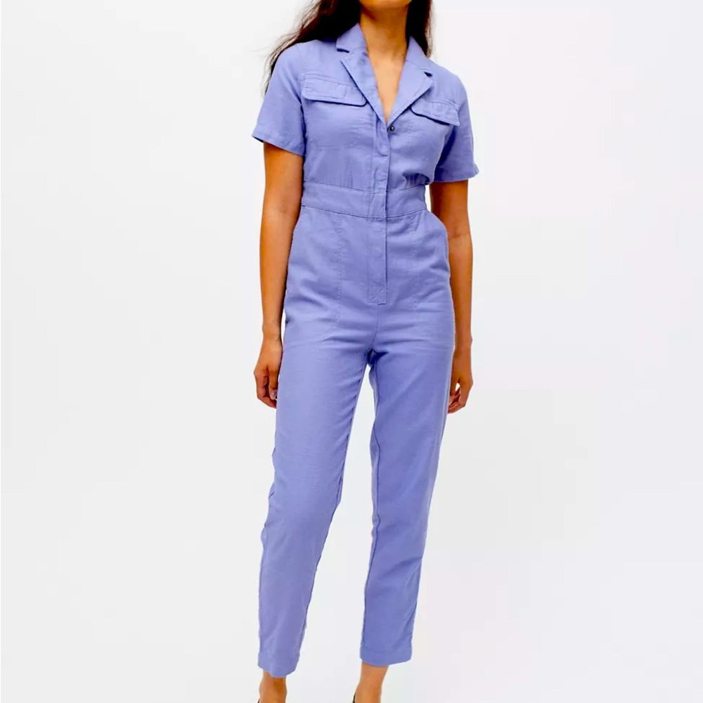 Urban Outfitters BDG Lizzy Short Sleeve Twill Coverall Jumpsuit XS
